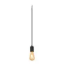 SLV Pendel FITU PD RIBBED E27 IP20, sort dæmpbar