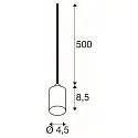 SLV Pendel FITU PD RIBBED E27 IP20, sort dæmpbar