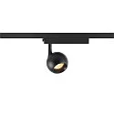 1-faset spot LIGHT EYE® 2.0 omskiftelig, kardanisk drejning, balleformet IP20, sort mat 