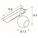 SLV 1-phase spot LIGHT EYE® 2.0 switchable, cardanic swivelling, ball shaped IP20, black matt 