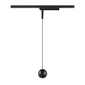 1-phase pendant luminaire LIGHT EYE® 2.0 down, switchable, ball shaped IP20, black matt 
