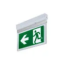 SLV wall and ceiling luminaire P-LIGHT square IP20, transparent, white, lacquered 