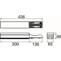 SLV light strip system feed-out EASYLIGHT FOB 300 7 25 BK 7-pole, black