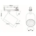3-faset spot TRACKSPOT P 17/28W 36° ON-OFF  justerbar, omskiftelig, multipower IP20, hvid, lakeret 