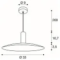 SLV Pendel LALU® SET ELYPSE 33 E27 IP20, sort dæmpbar