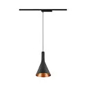 1-faset pendul LALU® SET CONE 15 med skærm, CCT Switch, sæt med 1 IP20, sort dæmpbar