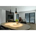 SLV 1-faset pendul LALU® SET CONE 15 med skærm, CCT Switch, sæt med 1 IP20, sort dæmpbar