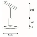 Pendel LALU® SET ELYPSE IP20, sort dæmpbar