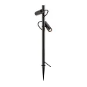 SLV Jordspydslampe HELIA SLIM POLE DOUBLE med stik IP65, sort