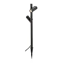 SLV Jordspydslampe HELIA SLIM POLE DOUBLE med stik IP65, sort