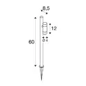 SLV Jordspydslampe HELIA SLIM POLE SINGLE med stik IP65, sort