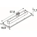 SLV 3-faset lampe TRACK PANEL IP20, sort dæmpbar