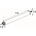 SLV Fugttæt armatur TUBULAR P 120 IP66, hvid dæmpbar