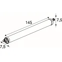 Fugttæt armatur TUBULAR P 150 IP66, hvid dæmpbar