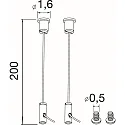 SLV loftsophæng TUBULAR P 2 stk., sølv