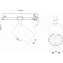 SLV 3-faset spot TRACKSPOT P svingbar, egnet til VDU-arbejdsstationer IP20, hvid dæmpbar