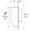 Vægindbygningslampe GRIP! S WL DIM USB-C med afbryder, justerbar, med USB-opladningsfunktion IP20, bronze, sort dæmpbar