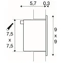 SLV Indbygningslampe FRAME BASIC LED alu-grå LED varmhvid, 1W 90lm 3000K CRI >80