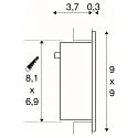 SLV Indbygningslampe FRAME CURVE LED alu-grå LED varmhvid
