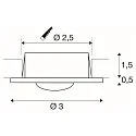 SLV LED Indbygningslampe DEKLED LED varmhvid