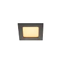LED Indbygningslampe FRAME BASIC LED SET Downlight, 9,4W, SMD LED, 3000K, 90°, inkl. netdel, Clip fjedre, sort