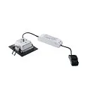 SLV LED Indbygningslampe FRAME BASIC LED SET Downlight, 9,4W, SMD LED, 3000K, 90°, inkl. netdel, Clip fjedre, sort