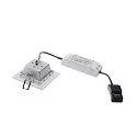 SLV LED Indbygningslampe FRAME BASIC LED SET Downlight, 9,4W, SMD LED, 3000K, 90°, inkl. netdel, Clip fjedre, hvid