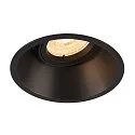 Indbygningslampe HORN-T GU10, 1xGU10, 230V, Clip fjedre, sort