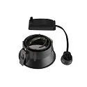SLV Indbygningslampe HORN-T GU10, 1xGU10, 230V, Clip fjedre, sort