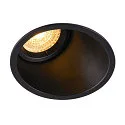 Indbygningslampe HORN-A GU10, 1xGU10, 230V, Clip fjedre, sort