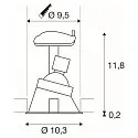 Indbygningslampe HORN-A GU10, 1xGU10, 230V, Clip fjedre, sort