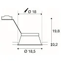 Indbygningslampe HORN-T QPAR111, GU10, 230V