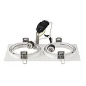 SLV Indbygningsspot NEW TRIA ES111 2 SQUARE, 2xGU10, 230V, inkl. Clip fjedre, hvid