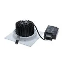 SLV LED Indbygningsspot NEW TRIA DL SET, firkantet, COB LED, 2700K, 30°, inkl. netdel, Clip fjedre, hvid