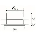 SLV LED Indbygningslampe PATTA-I, rund, 12W, COB LED, 38°, 3000K, IP65, inkl. netdel, sort