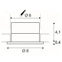 SLV LED Indbygningslampe PATTA-I, rund, 12W, COB LED, 38°, 3000K, IP65, inkl. netdel, hvid