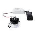 SLV LED Indbygningslampe PATTA-I, rund, 12W, COB LED, 38°, 3000K, IP65, inkl. netdel, alu børstet