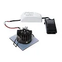 LED Indbygningslampe PATTA-I, firkantet, 12W, COB LED, 38°, 3000K, IP65, inkl. netdel