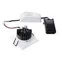 SLV LED Indbygningslampe PATTA-I, firkantet, 12W, COB LED, 38°, 3000K, IP65, inkl. netdel, hvid