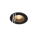 LED Indbygningslampe PATTA-F, rund, 12W, COB LED, 38°, 3000K, IP65, inkl. netdel, sort