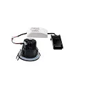 LED Indbygningslampe PATTA-F, rund, 12W, COB LED, 38°, 3000K, IP65, inkl. netdel
