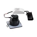 LED Indbygningslampe PATTA-F, firkantet, 12W, COB LED, 38°, 3000K, IP65, inkl. netdel