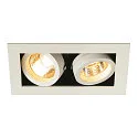 Indbygningsspot KADUX 2 GU10 Downlight, 2xGU10, 230V, Clip fjedre, hvid