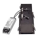 SLV LED Indbygningsspot KADUX Triple, 3x6,2W, COB LED, 3000K, 38°, inkl. netdel, Clip fjedre, sort