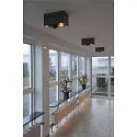 SLV Downlight KARDAMOD SURFACE SQUARE ES111 Double, firkantet, 2x GU10, sort