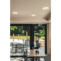 SLV LED Indbygningslampe OCCULDAS, rund, hvid, 22W, SMD LED, 120°, 3000K, inkl. netdel, Clip fjedre