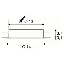 SLV LED Indbygningslampe OCCULDAS 14 LED, hvid, 15W, 3000K