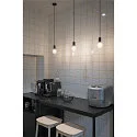 SLV Pendel FITU PD, E27, længde 9.1cm, pendul 500cm, med åben kabelende, sort