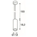 SLV LED Pendel SUPROS 78 LED, rund, 9W, 60°, 3000K, hvid