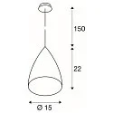 SLV Pendel TONGA IV porcelæn
